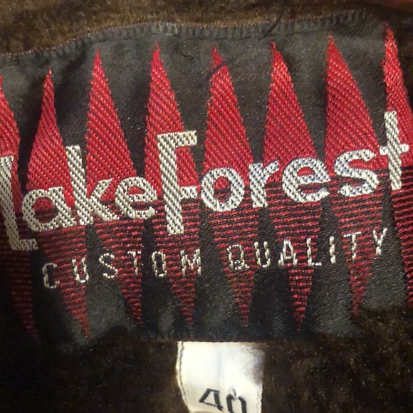 VINTAGE LAKE FOREST MENS FAUX FUR LINED COAT LIGHT BROWN SIZE 40 - Picture 11 of 16